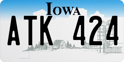 IA license plate ATK424