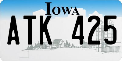 IA license plate ATK425
