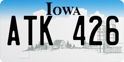 IA license plate ATK426