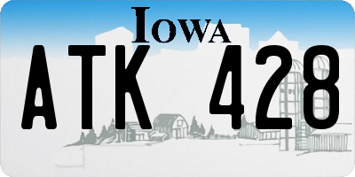 IA license plate ATK428