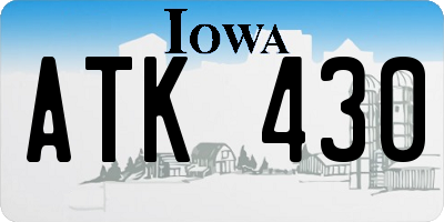 IA license plate ATK430