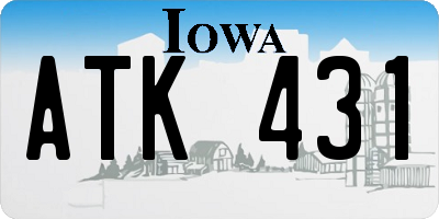 IA license plate ATK431