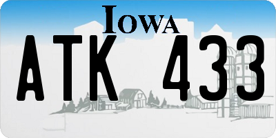 IA license plate ATK433