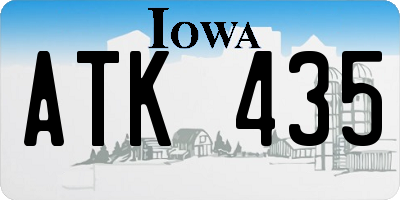IA license plate ATK435