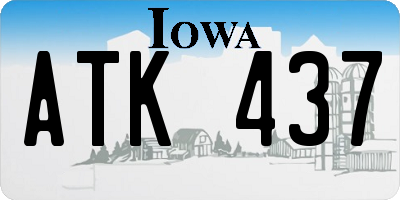 IA license plate ATK437