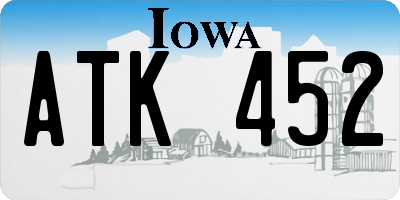 IA license plate ATK452
