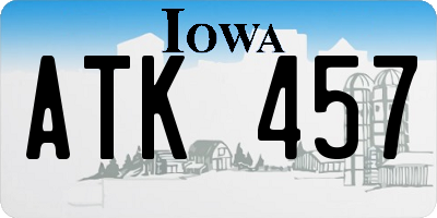 IA license plate ATK457