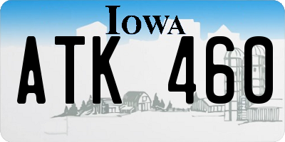 IA license plate ATK460