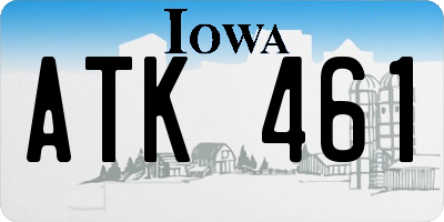 IA license plate ATK461
