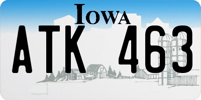 IA license plate ATK463