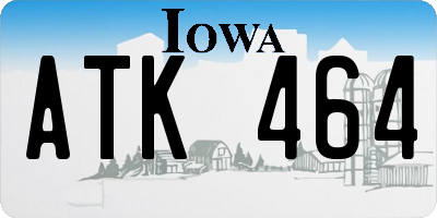 IA license plate ATK464