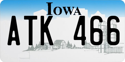 IA license plate ATK466
