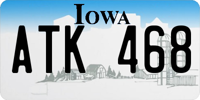 IA license plate ATK468
