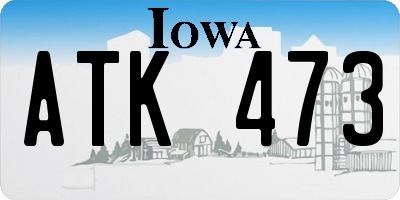 IA license plate ATK473