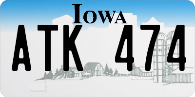 IA license plate ATK474