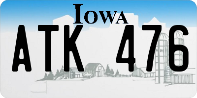IA license plate ATK476