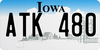 IA license plate ATK480