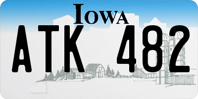 IA license plate ATK482