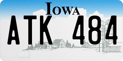 IA license plate ATK484