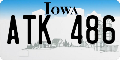 IA license plate ATK486