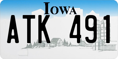 IA license plate ATK491