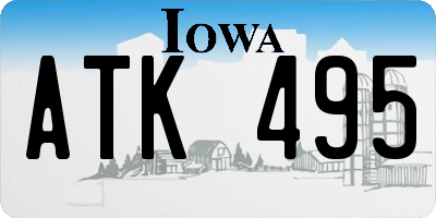 IA license plate ATK495