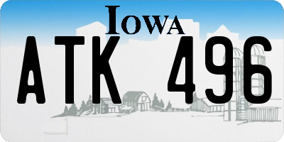 IA license plate ATK496