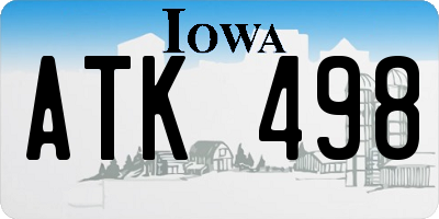 IA license plate ATK498