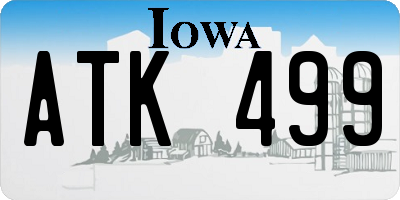 IA license plate ATK499