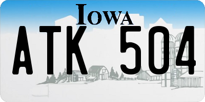 IA license plate ATK504