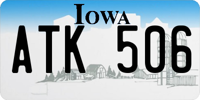 IA license plate ATK506