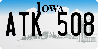 IA license plate ATK508