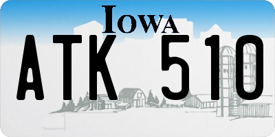 IA license plate ATK510