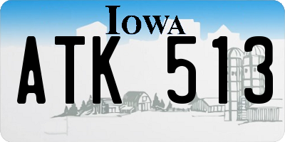 IA license plate ATK513