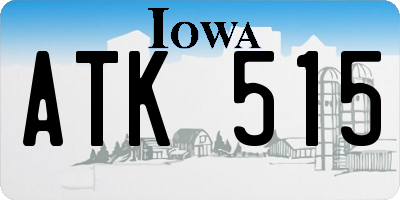IA license plate ATK515