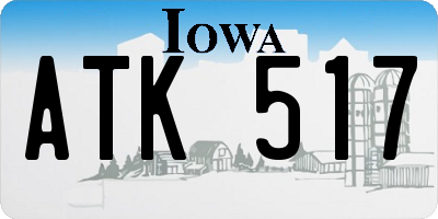 IA license plate ATK517