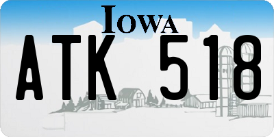 IA license plate ATK518