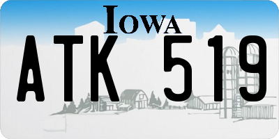 IA license plate ATK519