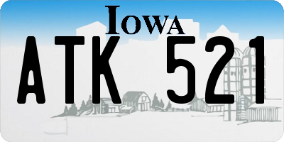 IA license plate ATK521