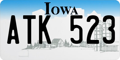 IA license plate ATK523