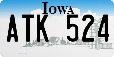 IA license plate ATK524
