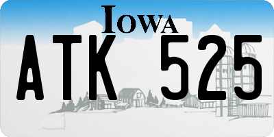 IA license plate ATK525