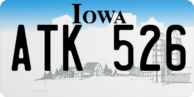 IA license plate ATK526