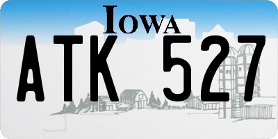 IA license plate ATK527