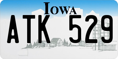 IA license plate ATK529