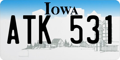 IA license plate ATK531