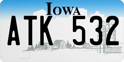 IA license plate ATK532