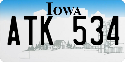 IA license plate ATK534