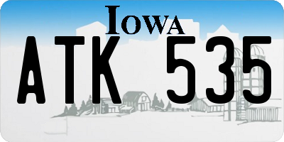 IA license plate ATK535