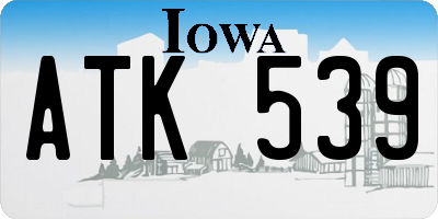 IA license plate ATK539